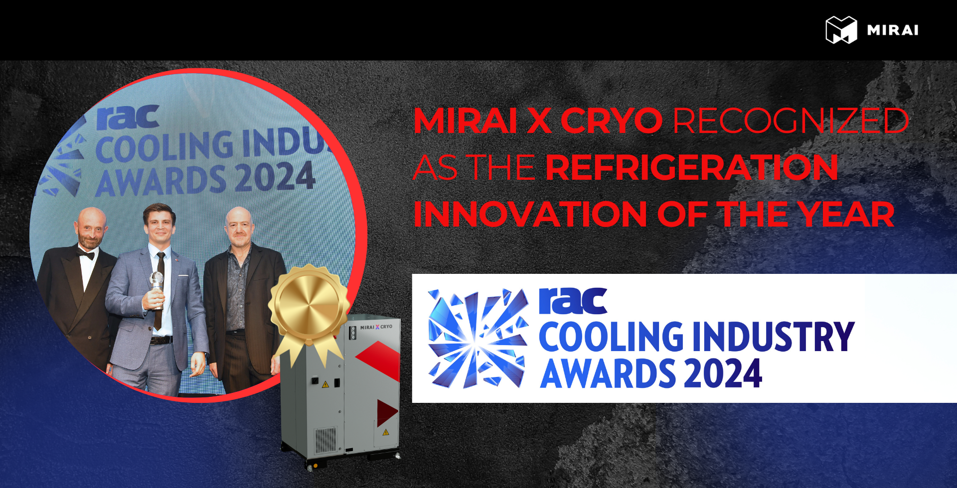 MIRAI INTEX WINS REFRIGERATION INNOVATION OF THE YEAR MIRAI INTEX WINS REFRIGERATION INNOVATION OF THE YEAR