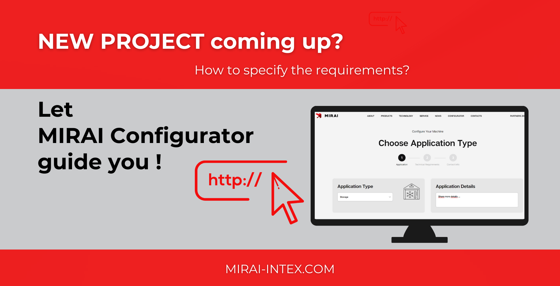 Let MIRAI Configurator guide you! Let MIRAI Configurator guide you!