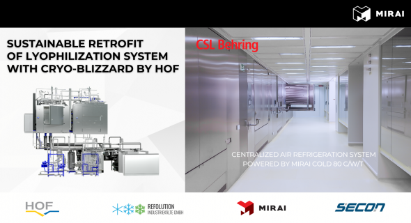 CSL Behring - Gefriertrockner mit nachhaltiger Kühltechnologie - CryoBlizzard von HOF CSL Behring - Gefriertrockner mit nachhaltiger Kühltechnologie - CryoBlizzard von HOF