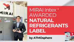 MIRAI Intex recognized as best in class, awarded Natural Refrigerants Label by ATMOsphere.